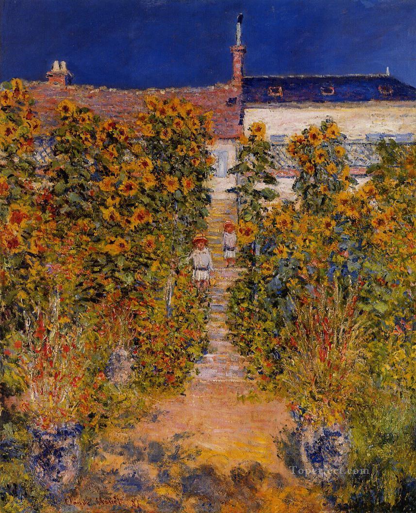 The Artist s Garden at Vetheuil Claude Monet Oil Paintings